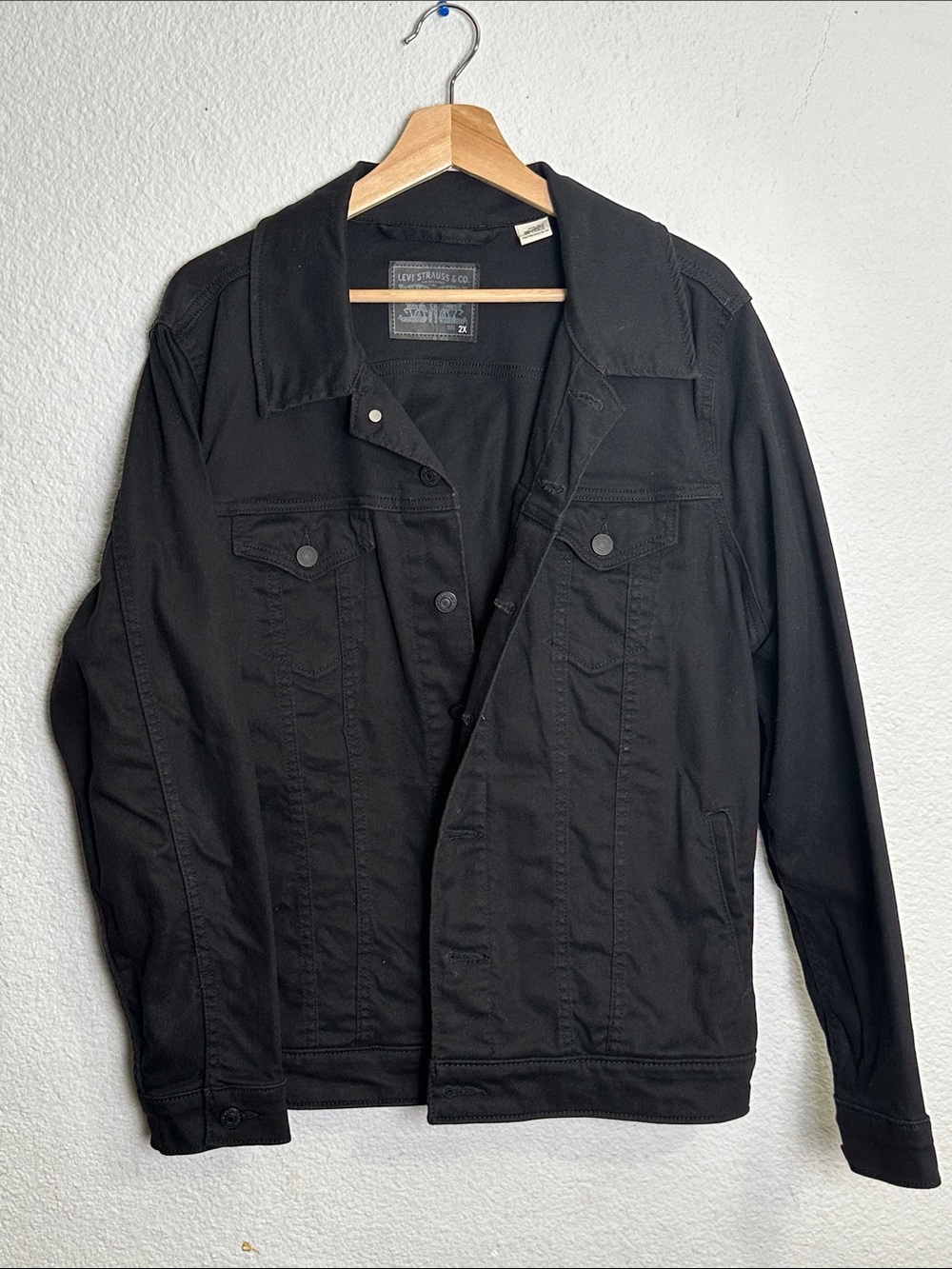 Levi’s Black Denim‎ Jean Jacket Button Down Womens Size 2X